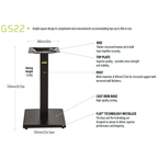 GS22 - Max Top Size 750x750mm