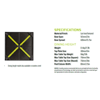 GS22 - Max Top Size 750x750mm