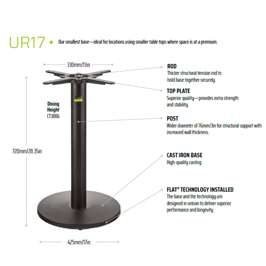 UR17 - Max Top Size Dia 650mm
