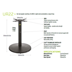 UR22 - Max Top Size Dia 800mm